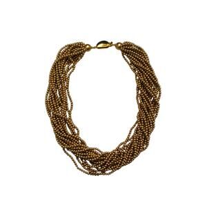 Vintage 70s Carolee Multi 16 Strand Egyptian Revival Twisted Torsade Choker